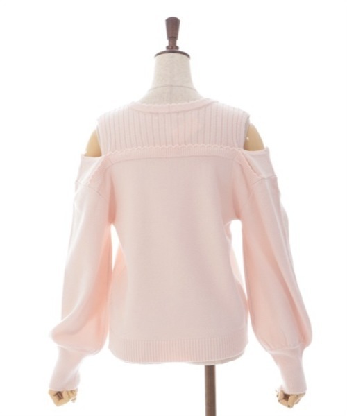 axes femme(アクシーズファム)の「レイヤード風ニット(ニット/セーター・レディース・ピンク/キナリ/ブラック・FREE)」の10枚目の写真