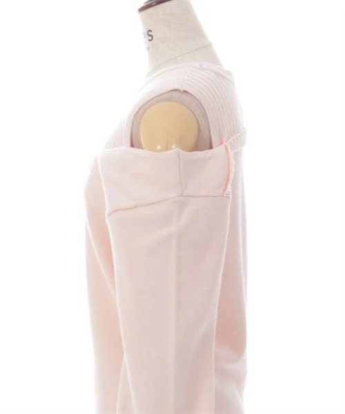 axes femme(アクシーズファム)の「レイヤード風ニット(ニット/セーター・レディース・ピンク/キナリ/ブラック・FREE)」の7枚目の写真