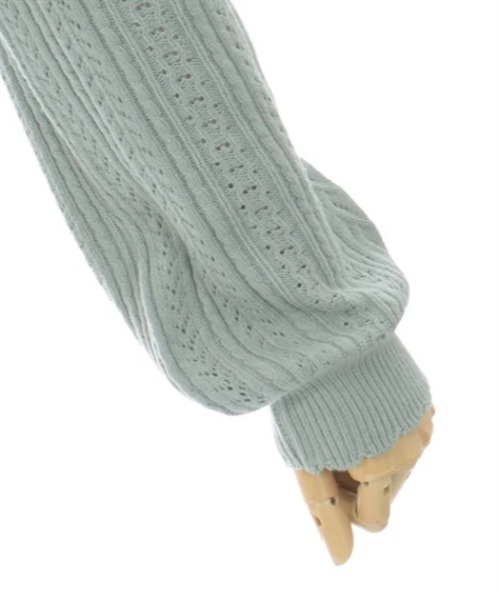 axes femme POETIQUE（アクシーズファムポエティック）の「ブーケ刺繍ビッグ襟ニットプルオーバー（ニット/セーター・レディース・キナリ/ピンク/グリーン・MEDIUM）」の12枚目の写真