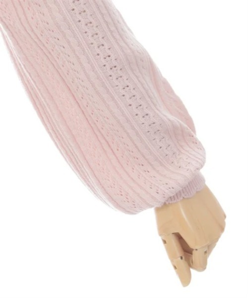 axes femme POETIQUE（アクシーズファムポエティック）の「ブーケ刺繍ビッグ襟ニットプルオーバー（ニット/セーター・レディース・キナリ/ピンク/グリーン・MEDIUM）」の21枚目の写真