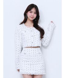 EATME | クロップドツイードジャケット（セットアップ可能）(テーラードジャケット)