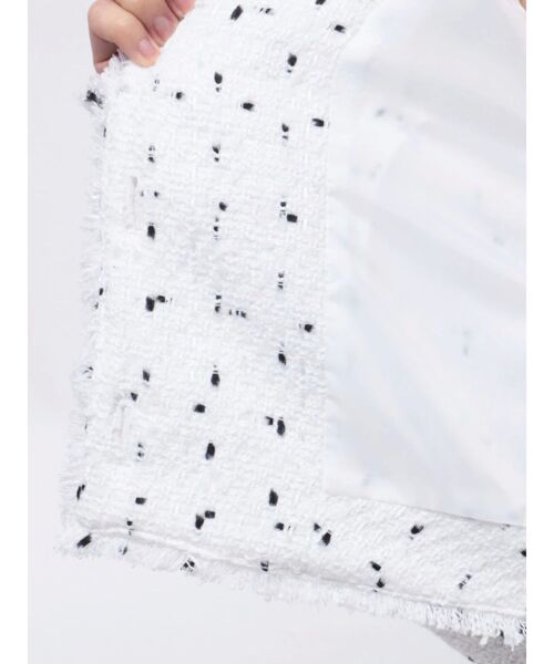 EATME（イートミー）の「クロップドツイードジャケット（セットアップ可能）（テーラードジャケット・レディース・ブラック/オフホワイト・FREE）」の21枚目の写真