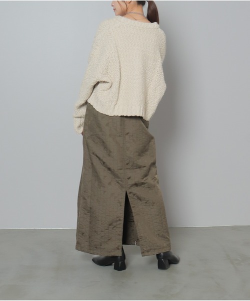 OandI(オーアンドアイ)の「柄編みクロップド丈クルーカーディガン(カーディガン/ボレロ・レディース・アイボリー/ブラック/ブルーグレー・FREE)」の9枚目の写真