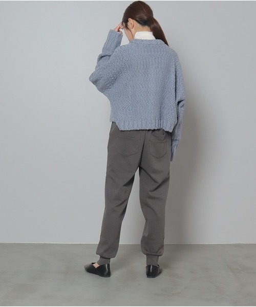 OandI(オーアンドアイ)の「柄編みクロップド丈クルーカーディガン(カーディガン/ボレロ・レディース・アイボリー/ブラック/ブルーグレー・FREE)」の21枚目の写真