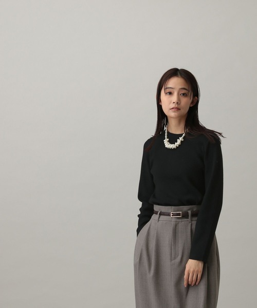 GLOBAL WORK（グローバルワーク）の「MATINEE LINE/リブクルーネックプルオーバー/288700（ニット/セーター・レディース・ブラック/アイボリー/グレー/マスタード・MEDIUM/LARGE）」の19枚目の写真