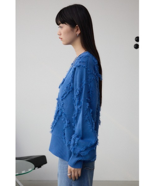AZUL by moussy(アズールバイマウジー)の「フリンジニットトップス(ニット/セーター・レディース・ライトグレー/アイボリー/ピンク/ブルー・FREE)」の17枚目の写真