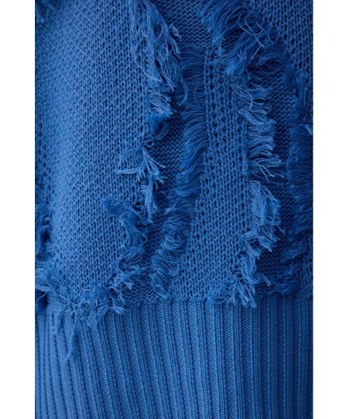 AZUL by moussy(アズールバイマウジー)の「フリンジニットトップス(ニット/セーター・レディース・ライトグレー/アイボリー/ピンク/ブルー・FREE)」の11枚目の写真