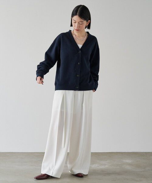 russet（ラシット）の「[日本製] スウェットカーディガン(CF-205)（Tシャツ/カットソー・レディース・グレー/ネイビー・FREE）」の3枚目の写真