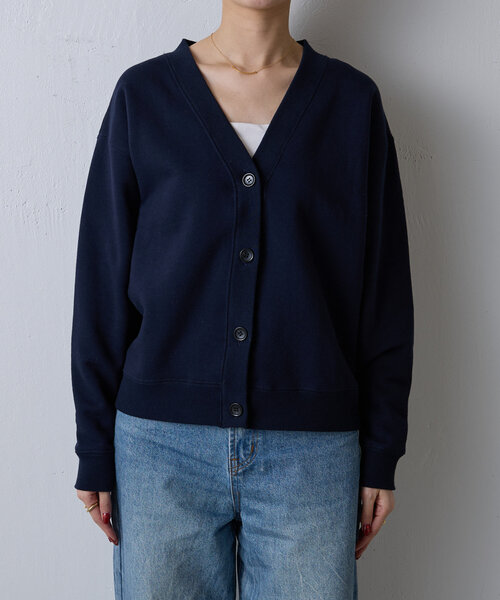 russet（ラシット）の「[日本製] スウェットカーディガン(CF-205)（Tシャツ/カットソー・レディース・グレー/ネイビー・FREE）」の14枚目の写真
