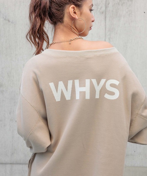 HEREIAM（ヘレイアム）の「【HEREIAM】ワッフルオフショルプルオーバー（Tシャツ/カットソー・レディース・ベージュ/ライトグレー/オフホワイト・FREE）」の10枚目の写真