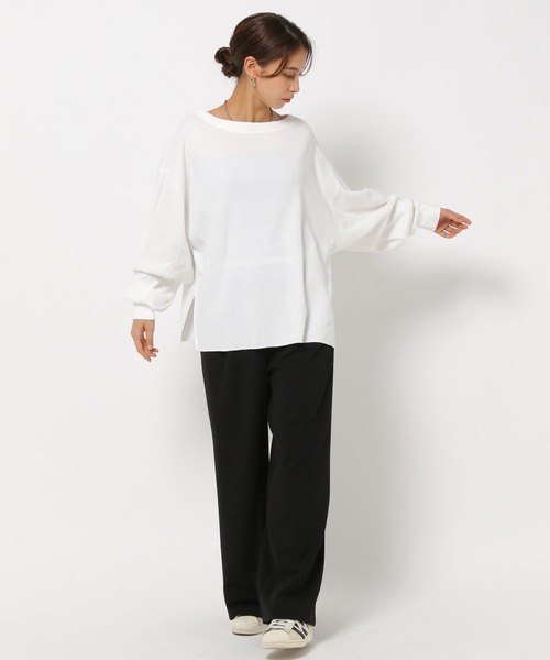 HEREIAM（ヘレイアム）の「【HEREIAM】ワッフルオフショルプルオーバー（Tシャツ/カットソー・レディース・ベージュ/ライトグレー/オフホワイト・FREE）」の16枚目の写真