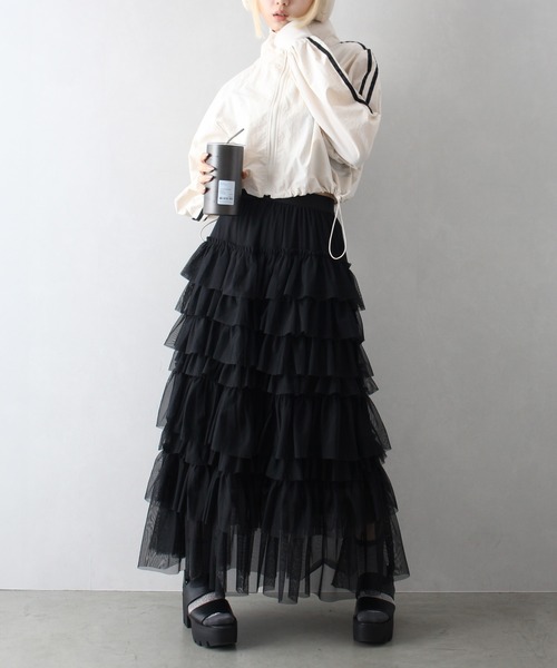 SpRay（スプレイ）の「ナイロンサイドラインショートブルゾン（ブルゾン・レディース・ブラック/グレー/アイボリー/ライトカーキ・FREE）」の9枚目の写真