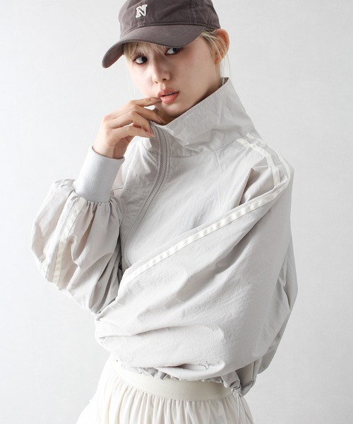 SpRay（スプレイ）の「ナイロンサイドラインショートブルゾン（ブルゾン・レディース・ブラック/グレー/アイボリー/ライトカーキ・FREE）」の20枚目の写真