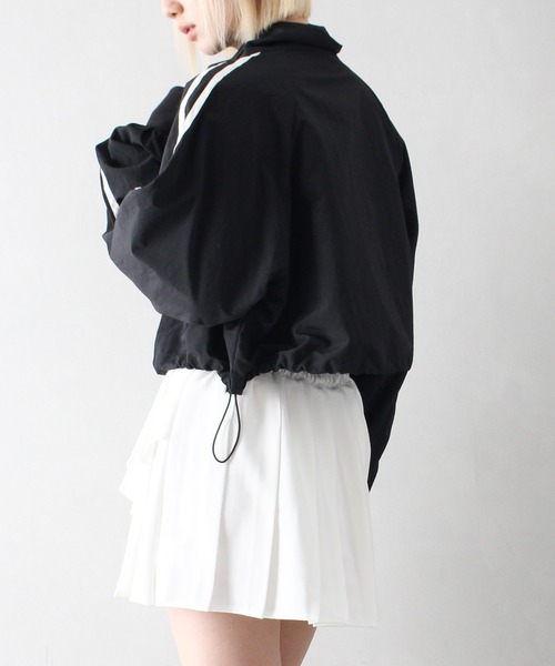 SpRay（スプレイ）の「ナイロンサイドラインショートブルゾン（ブルゾン・レディース・ブラック/グレー/アイボリー/ライトカーキ・FREE）」の16枚目の写真