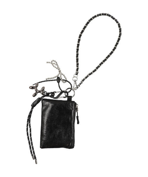 cache cache（カシュ カシュ）の「カシュカシュ cachecache / ミニポーチ付じゃらじゃらチャーム（ポーチ・レディース・シルバー/ゴールド/ブラック・FREE）」の4枚目の写真