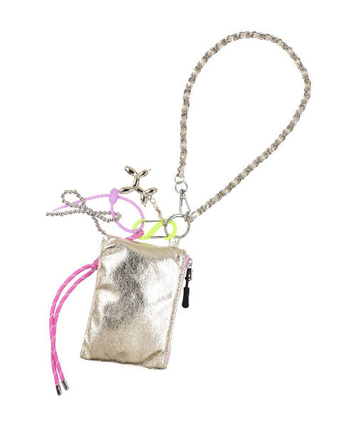 cache cache（カシュ カシュ）の「カシュカシュ cachecache / ミニポーチ付じゃらじゃらチャーム（ポーチ・レディース・シルバー/ゴールド/ブラック・FREE）」の12枚目の写真