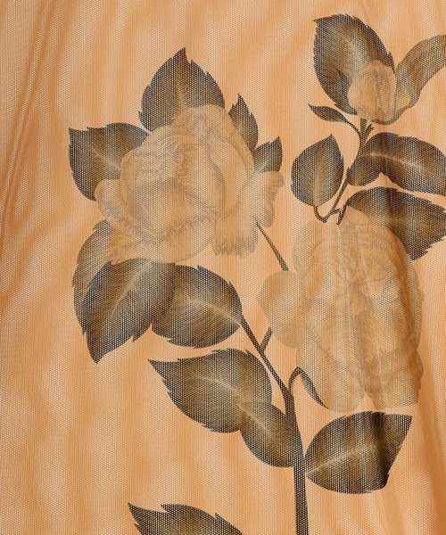 ロク フラワー プリント マスク トップ シースルーカットソー R24SF013 Rokh / ロク：FLOWER PRINT MASK TOP：R24SF013[ANN]（Tシャツ