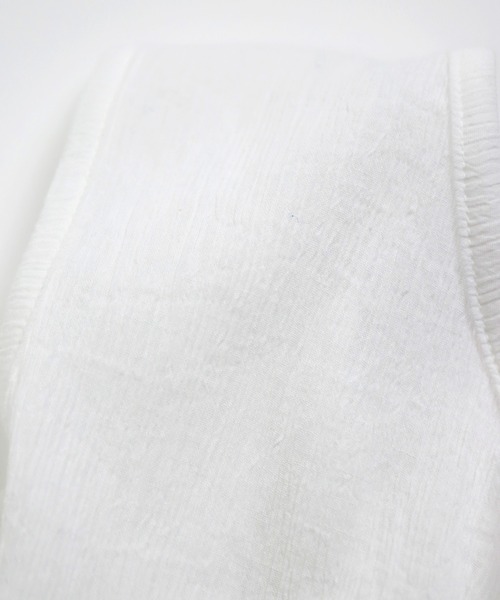 prit（プリット）の「[prit]  クレープロッキーバル ラウンドヘムノースリーブ（Tシャツ/カットソー・レディース・ホワイト/ブラック/ブラウン・FREE）」の10枚目の写真