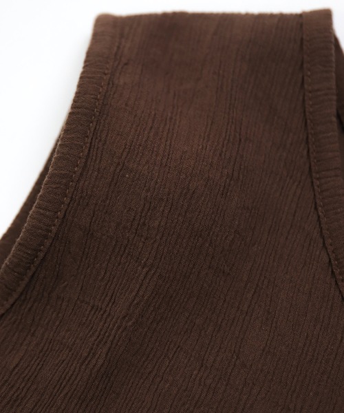 prit（プリット）の「[prit]  クレープロッキーバル ラウンドヘムノースリーブ（Tシャツ/カットソー・レディース・ホワイト/ブラック/ブラウン・FREE）」の14枚目の写真