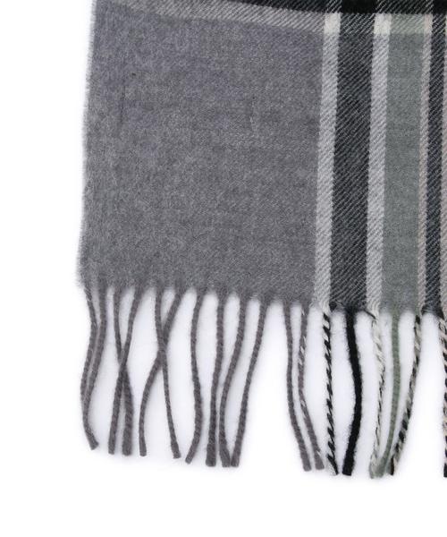 BEAUTY&YOUTH UNITED ARROWS(ビューティーアンドユースユナイテッドアローズ)の「BY チェックストール◆(ストール/ショール・レディース・ホワイト/グレー/ダークグリーン/ブラック/ライトグレー・フリー)」の7枚目の写真