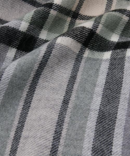 BEAUTY&YOUTH UNITED ARROWS(ビューティーアンドユースユナイテッドアローズ)の「BY チェックストール◆(ストール/ショール・レディース・ホワイト/グレー/ダークグリーン/ブラック/ライトグレー・フリー)」の8枚目の写真