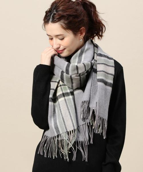 BEAUTY&YOUTH UNITED ARROWS(ビューティーアンドユースユナイテッドアローズ)の「BY チェックストール◆(ストール/ショール・レディース・ホワイト/グレー/ダークグリーン/ブラック/ライトグレー・フリー)」の11枚目の写真