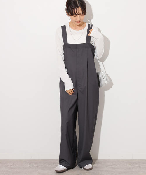 JOURNAL STANDARD relume（ジャーナルスタンダード　レリューム）の「《追加》ソフトテレコクルーネックロングTEE（Tシャツ/カットソー・レディース・グレー/ブラック/ホワイト・FREE）」の20枚目の写真