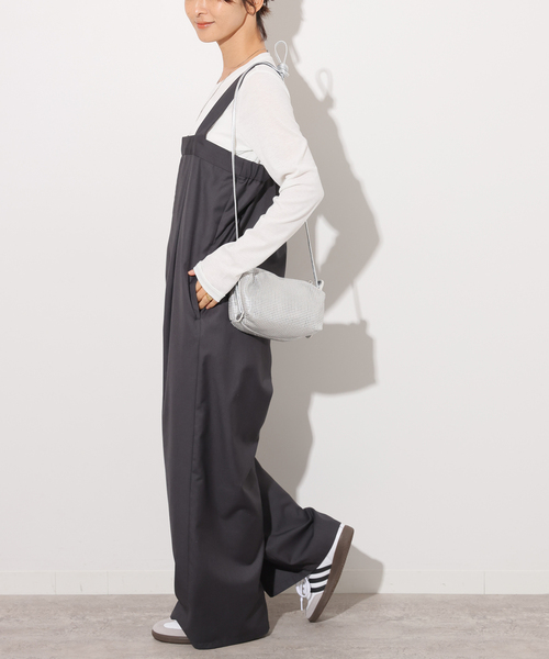 JOURNAL STANDARD relume（ジャーナルスタンダード　レリューム）の「《追加》ソフトテレコクルーネックロングTEE（Tシャツ/カットソー・レディース・グレー/ブラック/ホワイト・FREE）」の21枚目の写真