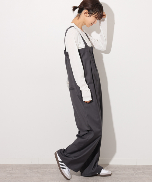 JOURNAL STANDARD relume（ジャーナルスタンダード　レリューム）の「《追加》ソフトテレコクルーネックロングTEE（Tシャツ/カットソー・レディース・グレー/ブラック/ホワイト・FREE）」の22枚目の写真