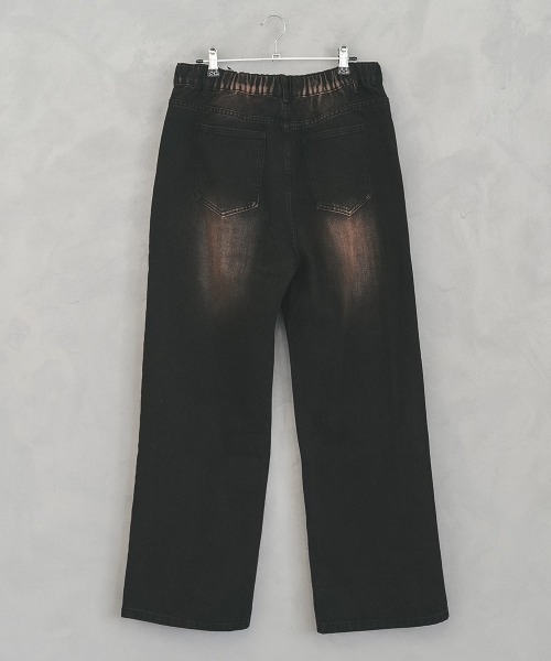 Shoowtime(ショウタイム)の「Vintage wash line wide denim pants / ビンテージウォッシュラインワイドデニムパンツ(デニムパンツ・メンズ・ブルー/ブラウン系・MEDIUM/LARGE/X-LARGE)」の17枚目の写真
