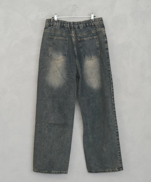Shoowtime(ショウタイム)の「Vintage wash line wide denim pants / ビンテージウォッシュラインワイドデニムパンツ(デニムパンツ・メンズ・ブルー/ブラウン系・MEDIUM/LARGE/X-LARGE)」の19枚目の写真