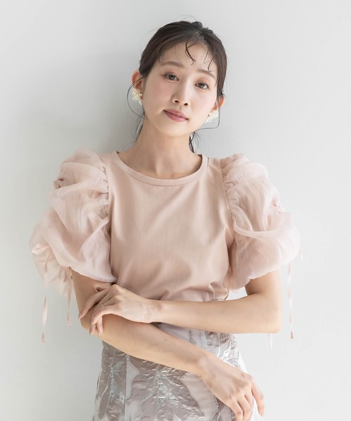セール】ドロストスリーブカットトップス（Tシャツ/カットソー