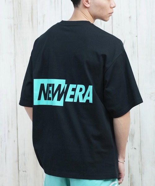 NEW ERA（ニューエラ）の「【ムラサキスポーツ限定】NEW ERA/ニューエラ 半袖Tシャツ バックプリント 速乾 14670947/14670948/14670949（Tシャツ/カットソー・メンズ・ブラック/ホワイト/ブラック×グリーン・M/L/XL/XXL）」の3枚目の写真