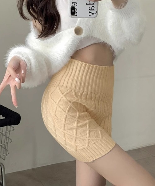 IRADOWL(アイラドール)の「温活ニットインナーパンツ(その他パンツ・レディース・アイボリー/ベージュ/ブラウン/グレー/ブラック・FREE)」の2枚目の写真