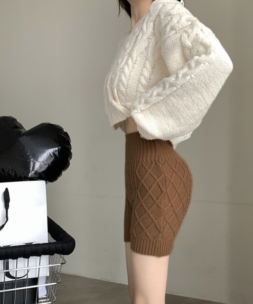 IRADOWL(アイラドール)の「温活ニットインナーパンツ(その他パンツ・レディース・アイボリー/ベージュ/ブラウン/グレー/ブラック・FREE)」の14枚目の写真