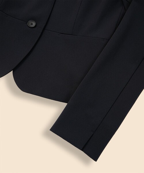 BROOKS BROTHERS(ブルックスブラザーズ)の「ダブルクロス ストレッチ ノーカラージャケット(ノーカラージャケット・レディース・ネイビー・6/4/2/0/8)」の3枚目の写真