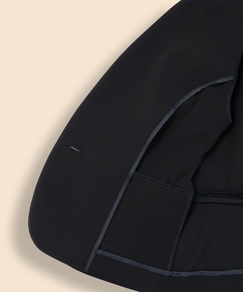BROOKS BROTHERS(ブルックスブラザーズ)の「ダブルクロス ストレッチ ノーカラージャケット(ノーカラージャケット・レディース・ネイビー・6/4/2/0/8)」の5枚目の写真