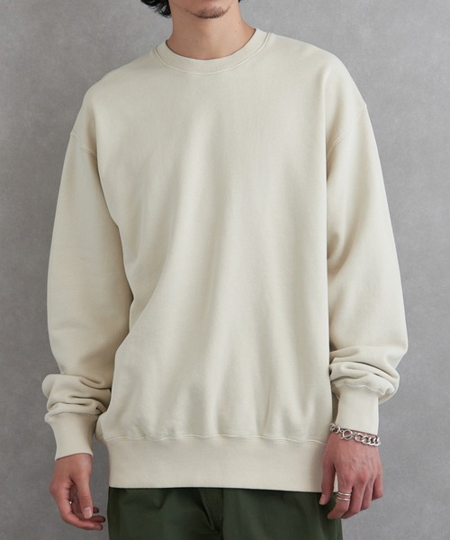 MAGASIN DE MODE Brew(マガジンデモードブリュー)の「【MAGASIN DE MODE Brew】ピグメントスウェットシャツ(スウェット・メンズ・ブラック/ネイビー/ナチュラル・XL/M/L)」の1枚目の写真
