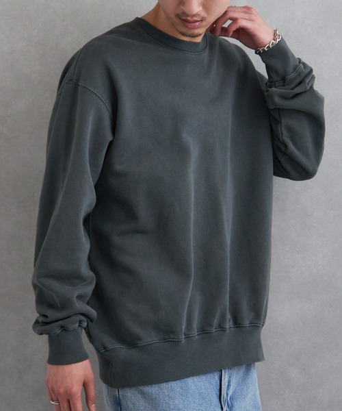 MAGASIN DE MODE Brew(マガジンデモードブリュー)の「【MAGASIN DE MODE Brew】ピグメントスウェットシャツ(スウェット・メンズ・ブラック/ネイビー/ナチュラル・XL/M/L)」の2枚目の写真