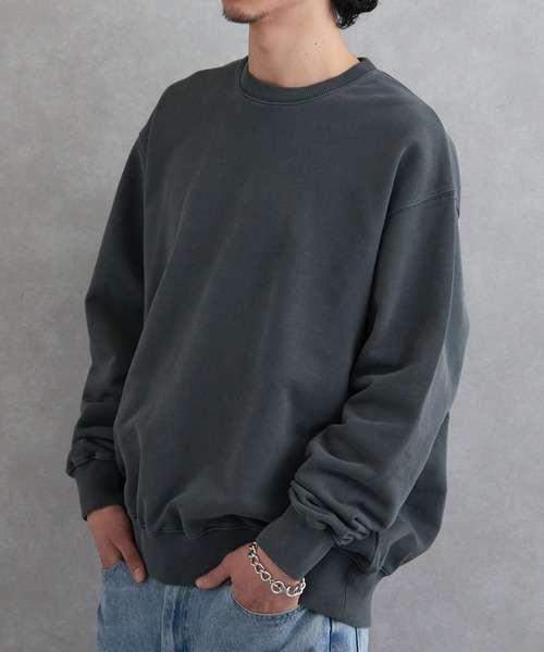 MAGASIN DE MODE Brew(マガジンデモードブリュー)の「【MAGASIN DE MODE Brew】ピグメントスウェットシャツ(スウェット・メンズ・ブラック/ネイビー/ナチュラル・XL/M/L)」の5枚目の写真