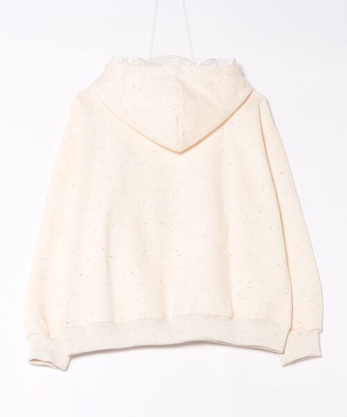 aimoha（アイモハ）の「フリル付きロゴパーカーデザイン（パーカー・レディース・ライトベージュ/ブルー/ピンク/ライトグレー・FREE）」の5枚目の写真