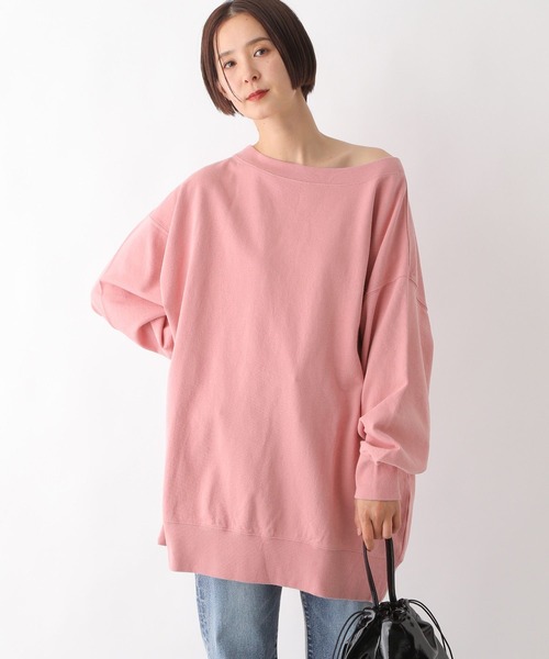 LEPSIM（レプシィム）の「2WAYオフショルプルオーバー　320066（Tシャツ/カットソー・レディース・チャコールグレー/オフホワイト/ピンク・FREE）」の3枚目の写真