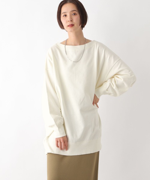 LEPSIM（レプシィム）の「2WAYオフショルプルオーバー　320066（Tシャツ/カットソー・レディース・チャコールグレー/オフホワイト/ピンク・FREE）」の4枚目の写真