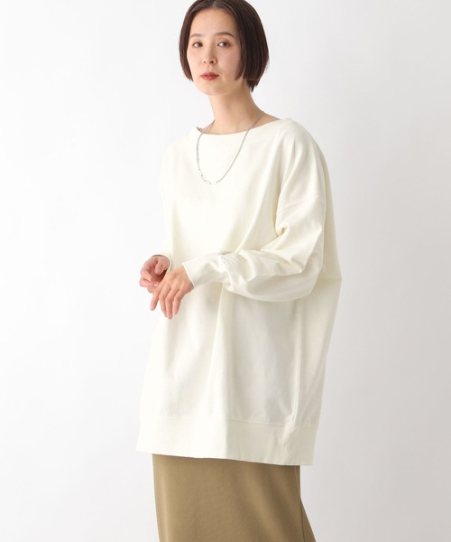 LEPSIM（レプシィム）の「2WAYオフショルプルオーバー　320066（Tシャツ/カットソー・レディース・チャコールグレー/オフホワイト/ピンク・FREE）」の5枚目の写真