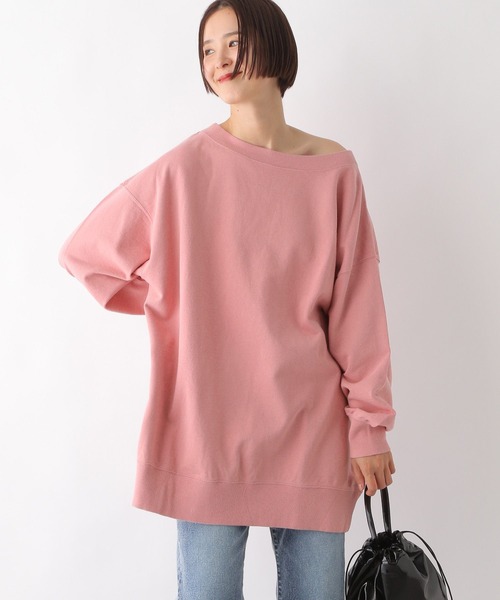 LEPSIM（レプシィム）の「2WAYオフショルプルオーバー　320066（Tシャツ/カットソー・レディース・チャコールグレー/オフホワイト/ピンク・FREE）」の16枚目の写真