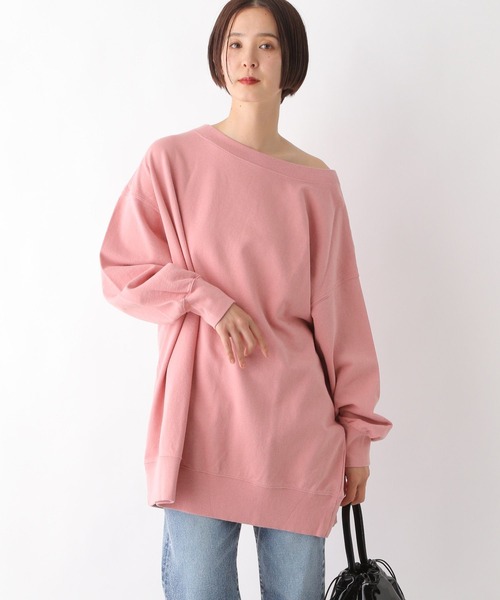 LEPSIM（レプシィム）の「2WAYオフショルプルオーバー　320066（Tシャツ/カットソー・レディース・チャコールグレー/オフホワイト/ピンク・FREE）」の18枚目の写真