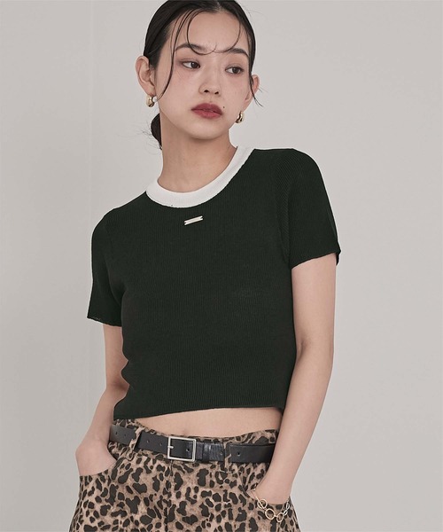 miette(ミエット)の「シルバープレート付き配色プルオーバー(ニット/セーター・レディース・ブルー/グレー/オフホワイト/ブラック/ライトベージュ/レッド・FREE)」の17枚目の写真
