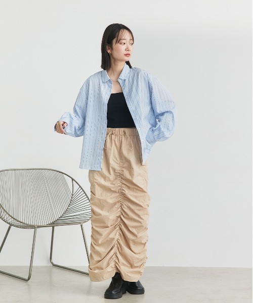 ad thie（アドティエ）の「ラウンドカラー アソートシャツ（シャツ/ブラウス・レディース・ライトブルー/ブラウン系/ピンク系/ブルー・FREE）」の17枚目の写真