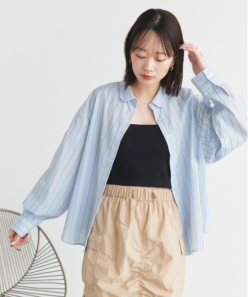 ad thie（アドティエ）の「ラウンドカラー アソートシャツ（シャツ/ブラウス・レディース・ライトブルー/ブラウン系/ピンク系/ブルー・FREE）」の19枚目の写真