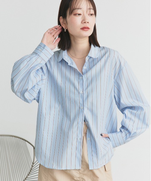 ad thie（アドティエ）の「ラウンドカラー アソートシャツ（シャツ/ブラウス・レディース・ライトブルー/ブラウン系/ピンク系/ブルー・FREE）」の21枚目の写真